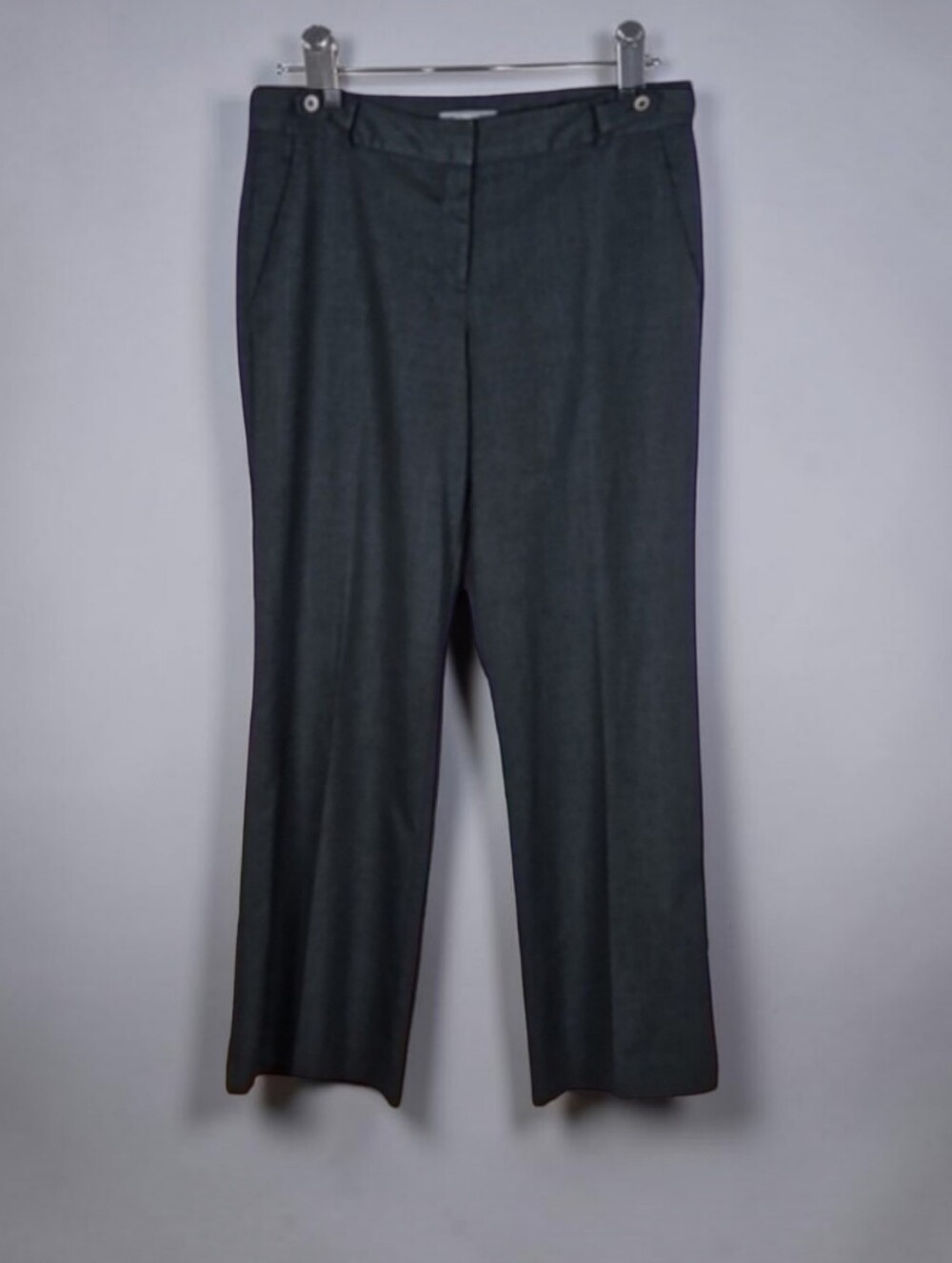 Liz Claiborne "Sloane" Straight Leg Gray Dress Pants Stretch Workwear, Size 14